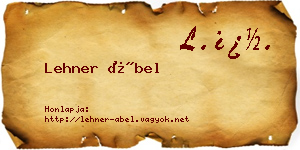 Lehner Ábel névjegykártya